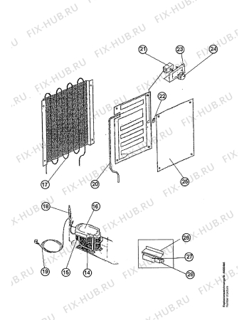 Взрыв-схема холодильника Carrier FKS185 - Схема узла Refrigerator cooling system